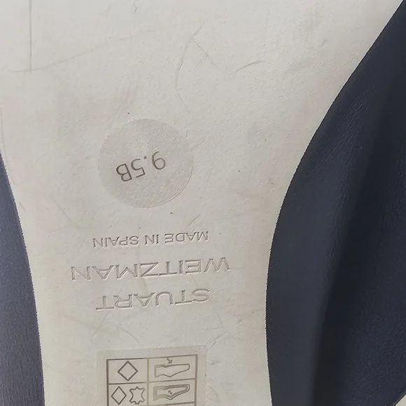 STUART WEITZMAN LEATHER LULA POINTED TOE PUMP IN BLACK 9.5 B MULE - Picture 11 of 12